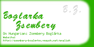 boglarka zsembery business card